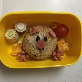 そば飯で☆クマさんお弁当(^○^)